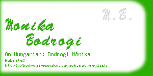 monika bodrogi business card
