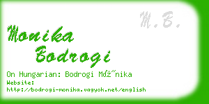 monika bodrogi business card